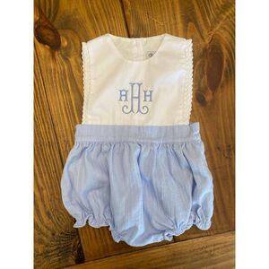 Smockingbird‎ AHH monogram outfit 18m